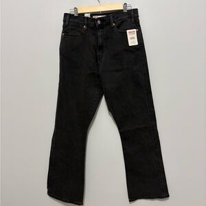 Signature Levi Strauss  Dark Gray Heritage High Rise Kick Boot Jeans